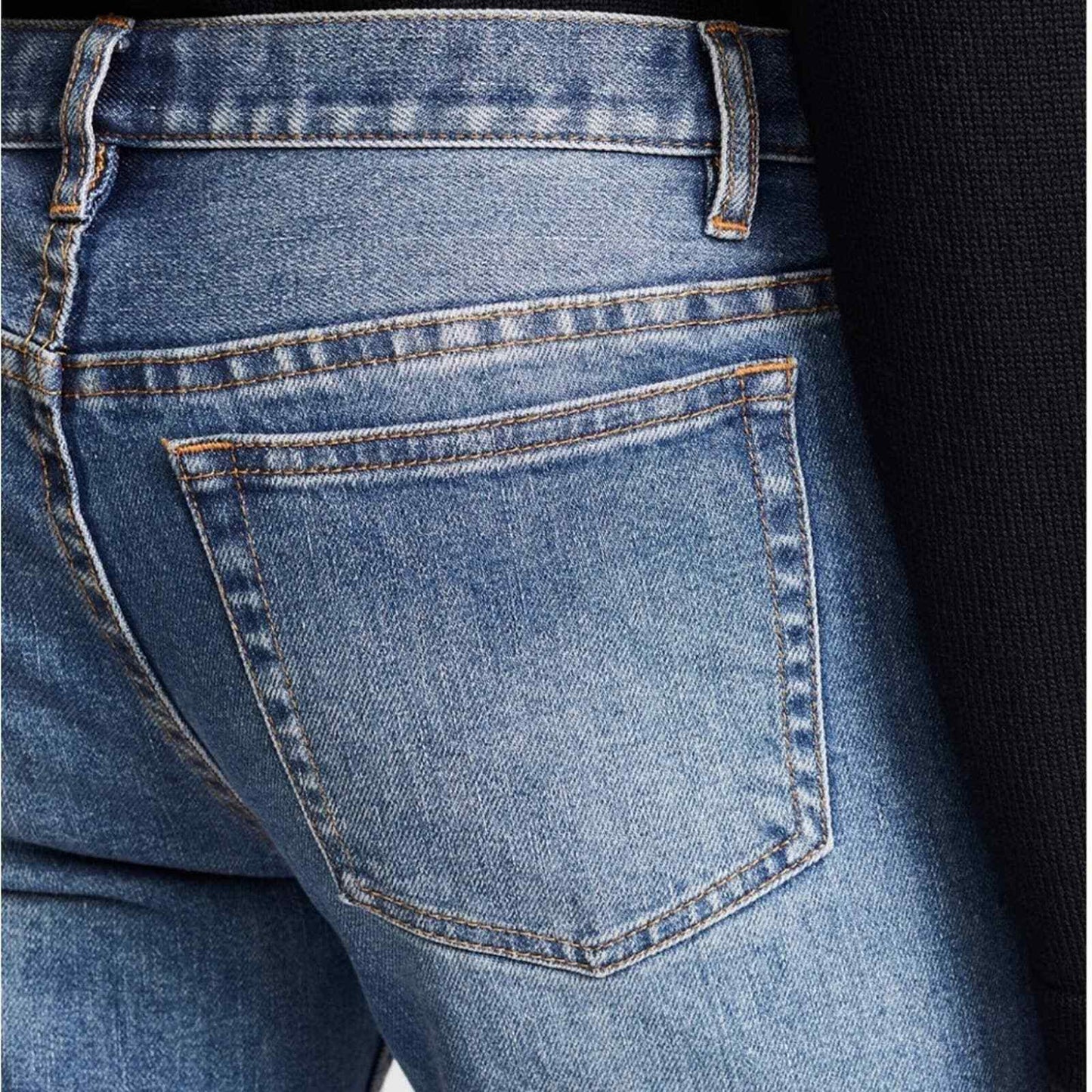 Petit Standard Droit Etroit Washed Indigo Jeans Unisex