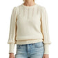 Lauren Ralph Lauren Reverse Jersey Stitch Puff Sleeve Sweater - XL