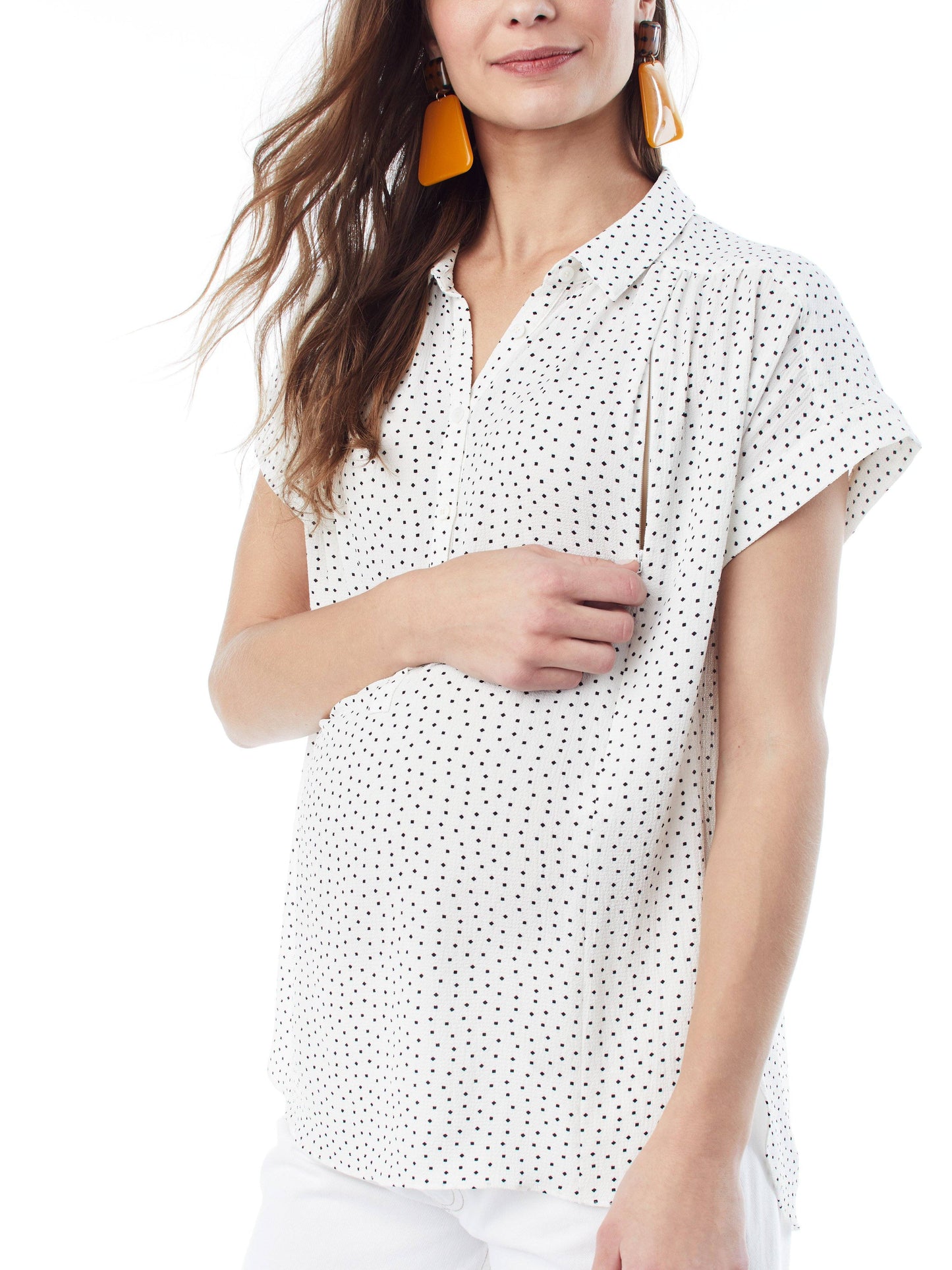 Loyal Hana SHANNON- Square Dot Nursing and Maternity Top