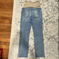 Mother Maternity Secret Fit Belly Light Wash Straight Leg Jeans - Blue - 28M