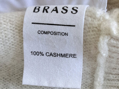 Brass The Cashmere Short Sleeve Shell-White-Medium