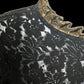 Samshek Short Sleeve Gold Ruffle Lace Overlay Dress Floral Black Multi size 8