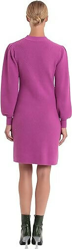 Donna Morgan Traci Puff Sleeve Sweaterdress-/Pink-XS