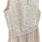 REISS Cream Lace Chiffon Dress Size 10 Long Formal Wedding Party Sleeveless