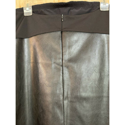 Reconnect Mercury Faux Leather Pencil Maternity Skirt - Black - MM