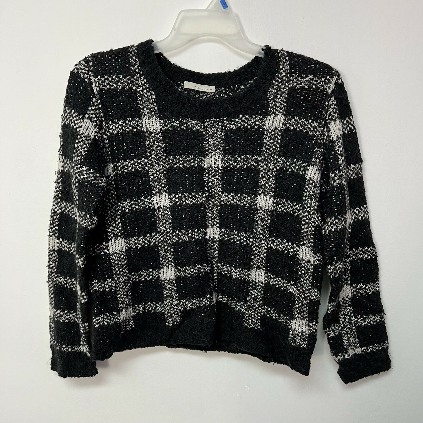 Townsen Crew Neck Long Sleeve Plaid Sweater - Plaid - Black Multi - L