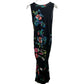 Yumi Kim Maternity Sleeveless Floral Rouched Sheath Dress - Floral - Black Multi - SM