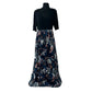 Kim and Kai Maternity Mesh Floral Print Maxi Dress Navy Multi