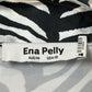 Ena Pelly Ashleigh Long Sleeve Shirt Mini Dress Animal Black Multi/Zebra Print/Size 10