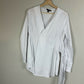 Soon Maternity Maternity Wrap V-Neck Dress Shirt - White - XS