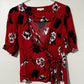 Yumi Kim Half Sleeve Paige Wrap Blouse - Floral - Red Multi/Floral Tango Red-L