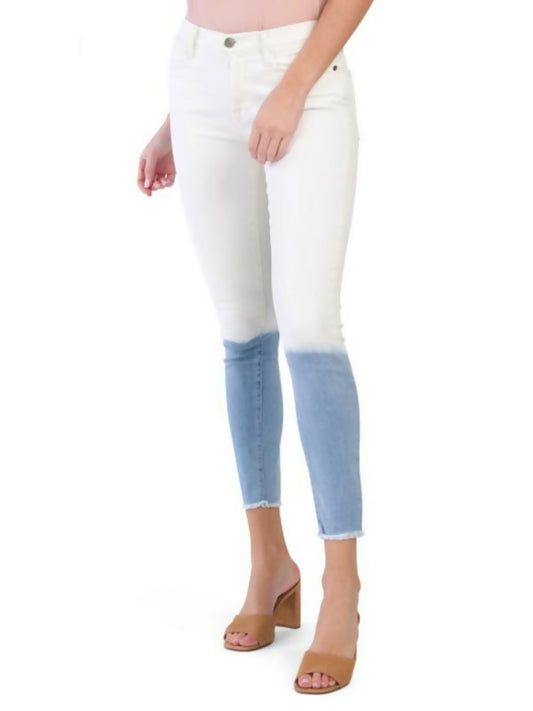 FRAME Le High Skinny Dip Dye Jeans - /White Multi - 27