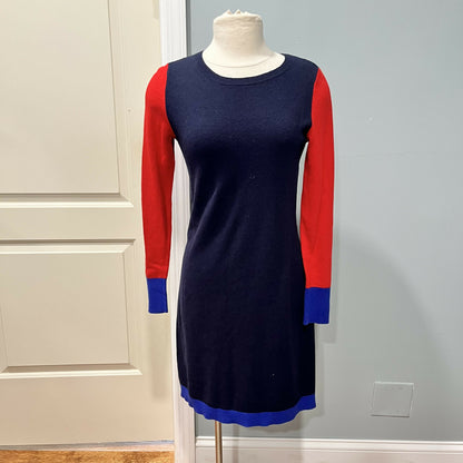 Boden Wool Blend Colorblock Sweater Dress - /Navy Multi - 6