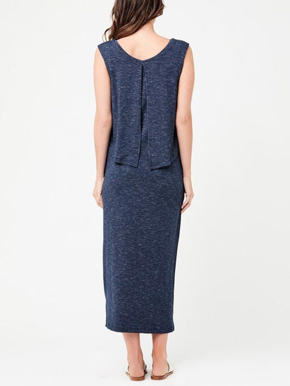 Ripe Maternity Maternity Nursing Sleeveless Maxi Dress - /Blue