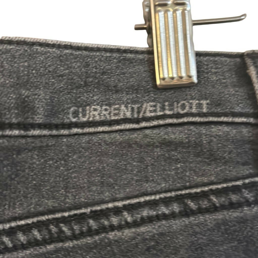 Current Elliott Mid-Rise Zipper Detail Skinny Jeans