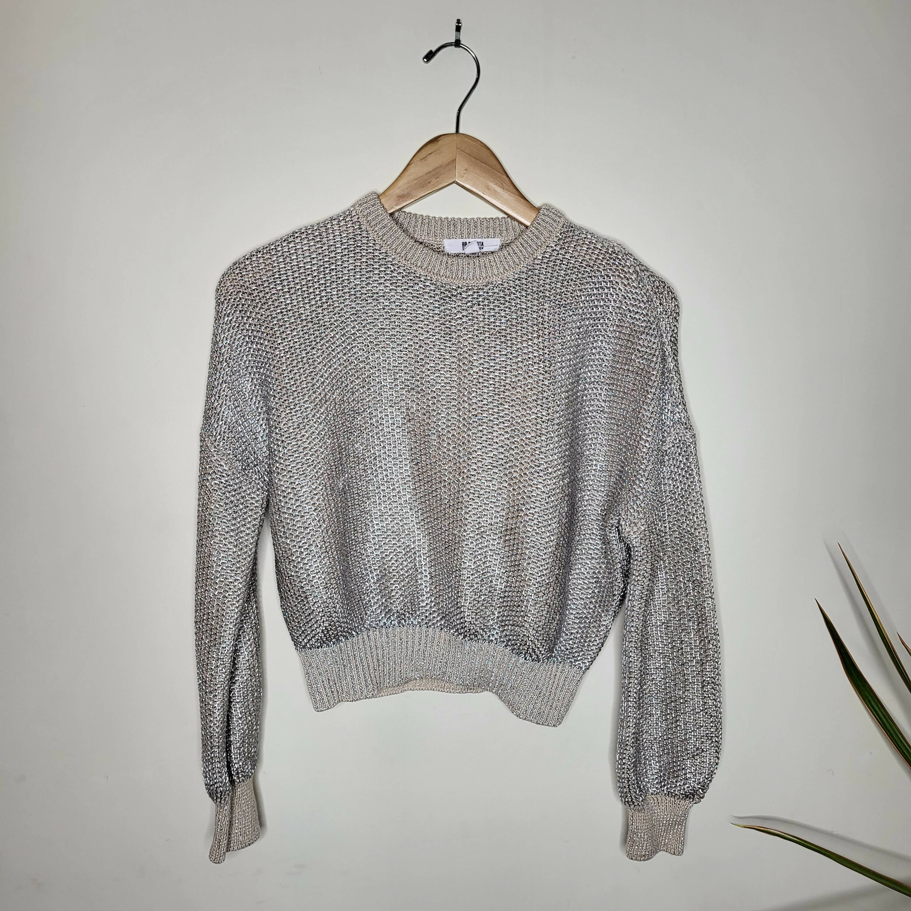 BB Dakota by Steve Madden Heat is On Sweatercream Champagne cropped sweater