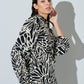 Graphic Wave Panelled Top