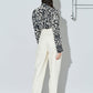 Graphic Wave Panelled Top