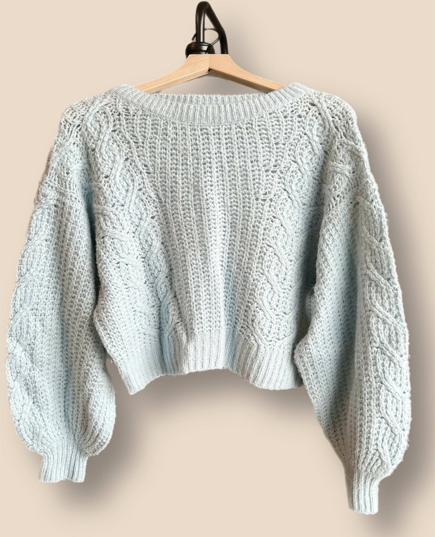 Joie Cropped Pravi Wool Blend Sweater - /Blue