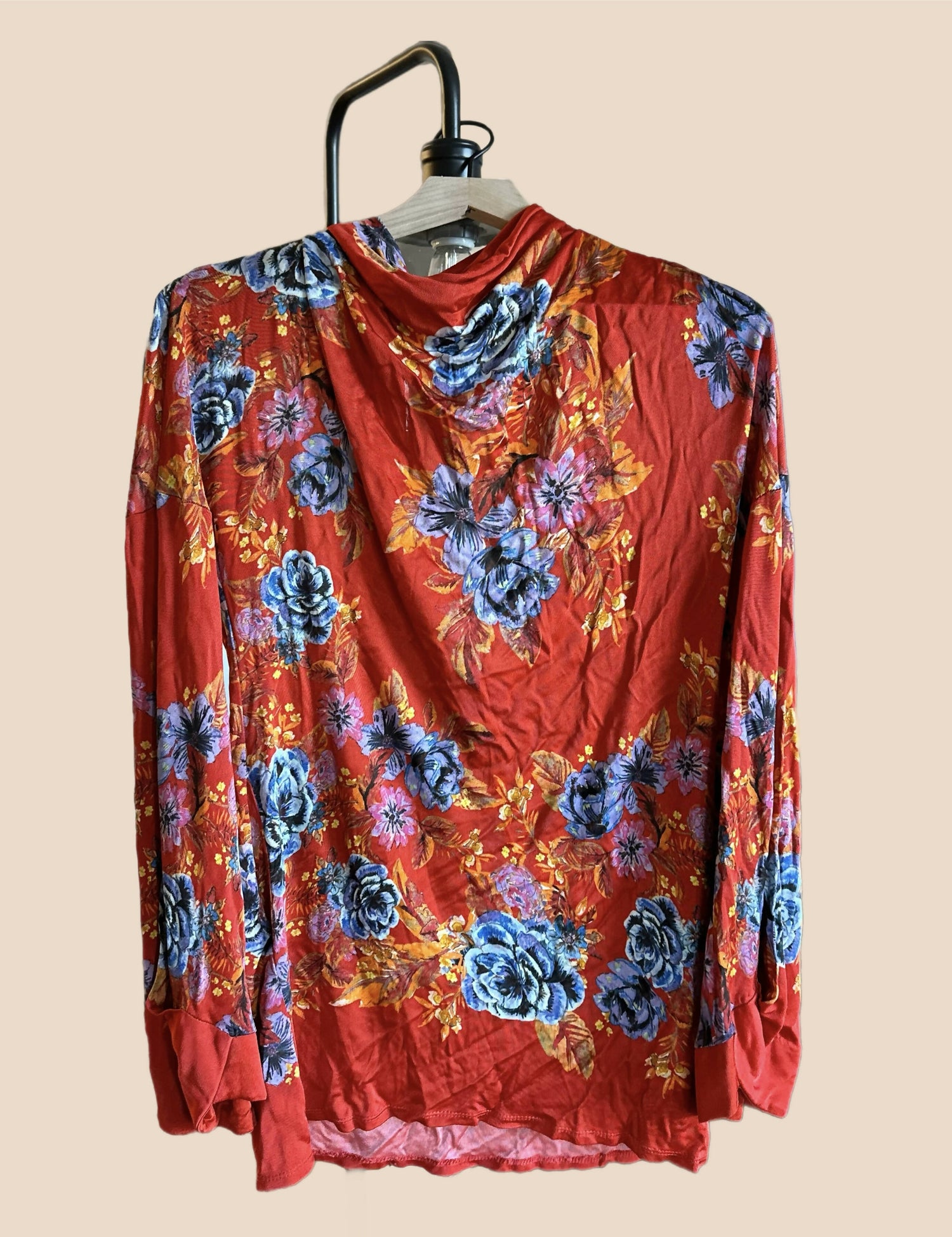 Free People Long Sleeve Tie-Back Floral Dress