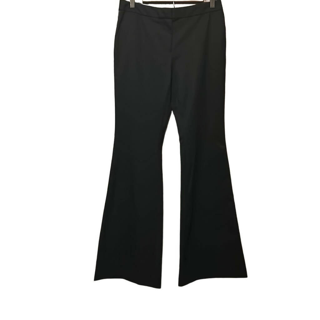 Rachel Zoe Mid-Rise Wool-Blend Flared Trousers - Black