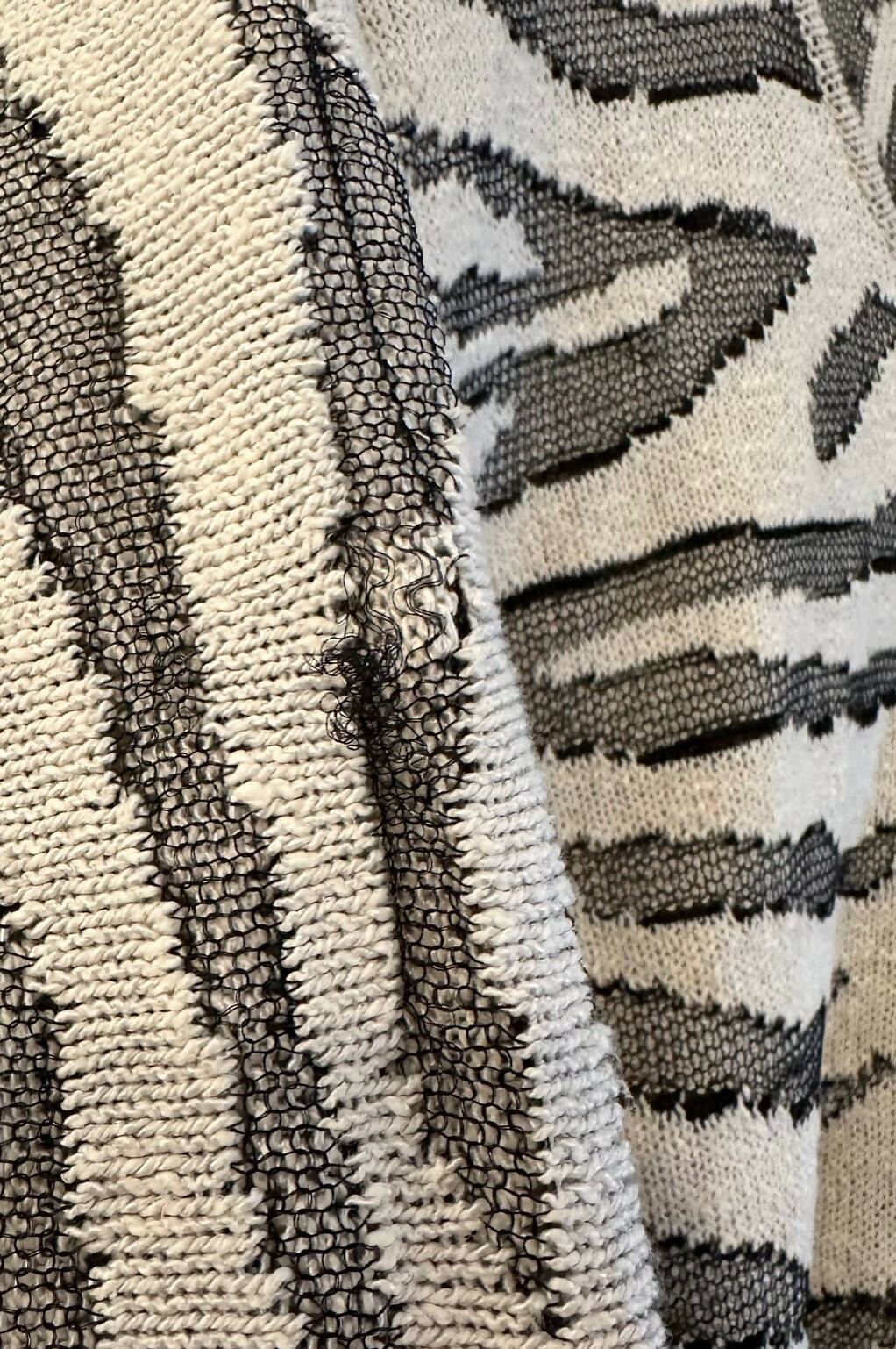 STAUD Cassia Zebra Shawl - Animal - Off White Multi