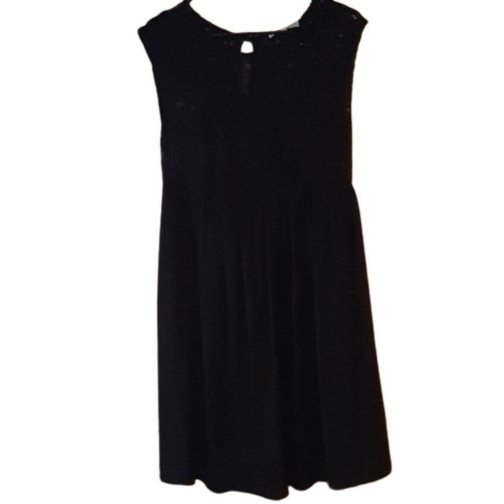 Kimi and Kai Lace Overlay Cap Sleeve Dress - Black