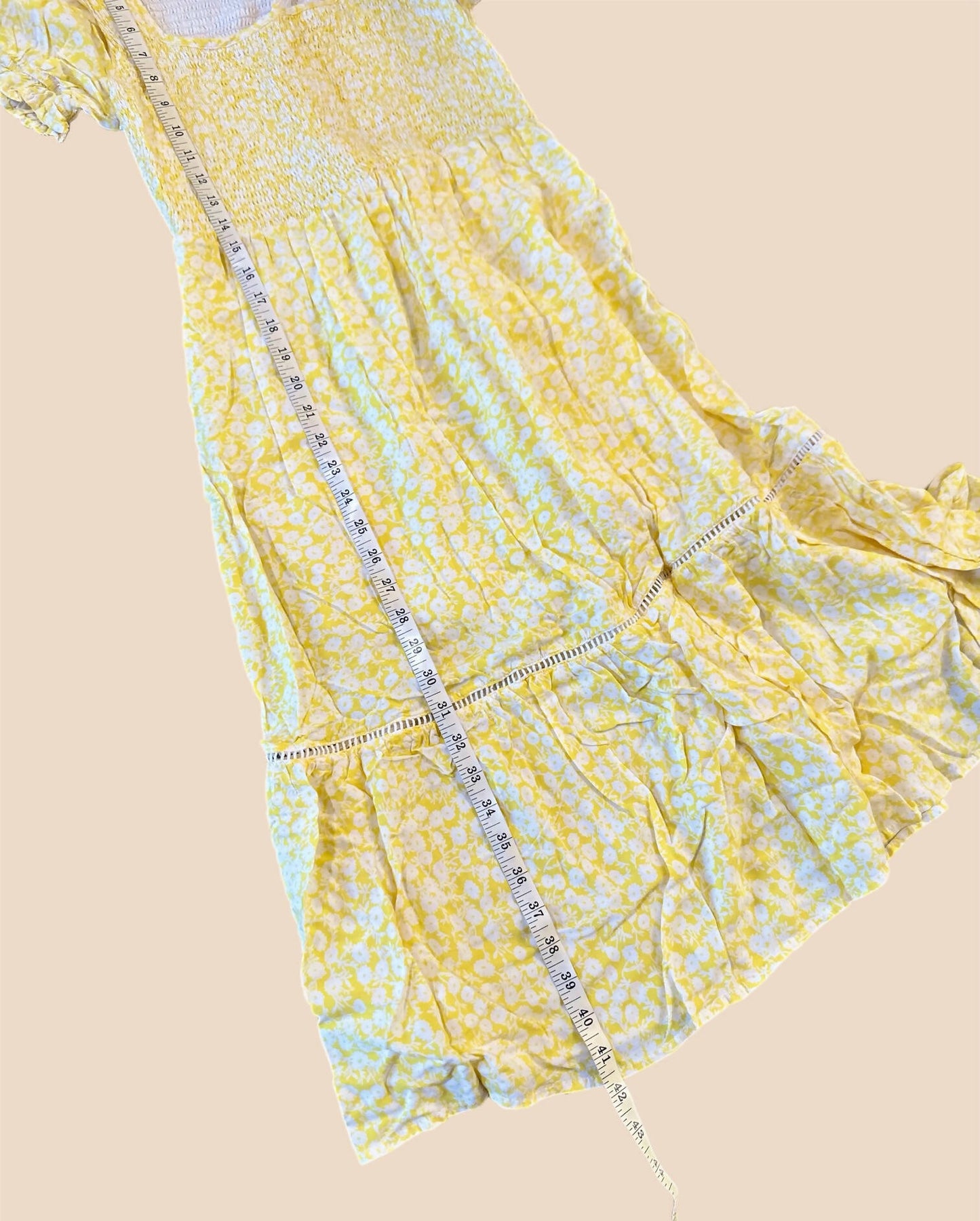 Lost + Wander Sweet Summer Daze Midi Dress - Floral - Yellow Multi/Yellow White Floral