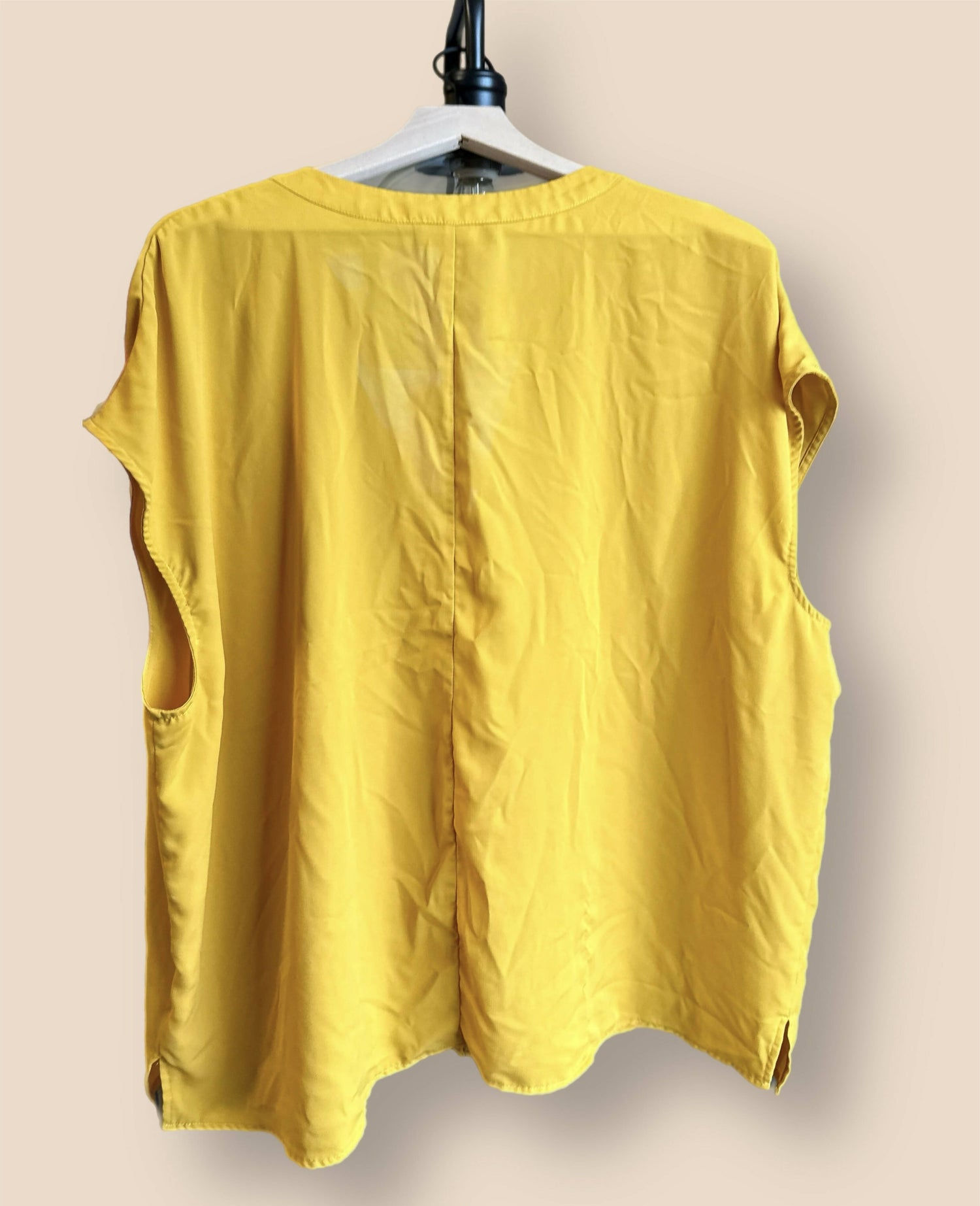 Eloquii Notch Collar Blouse - Yellow