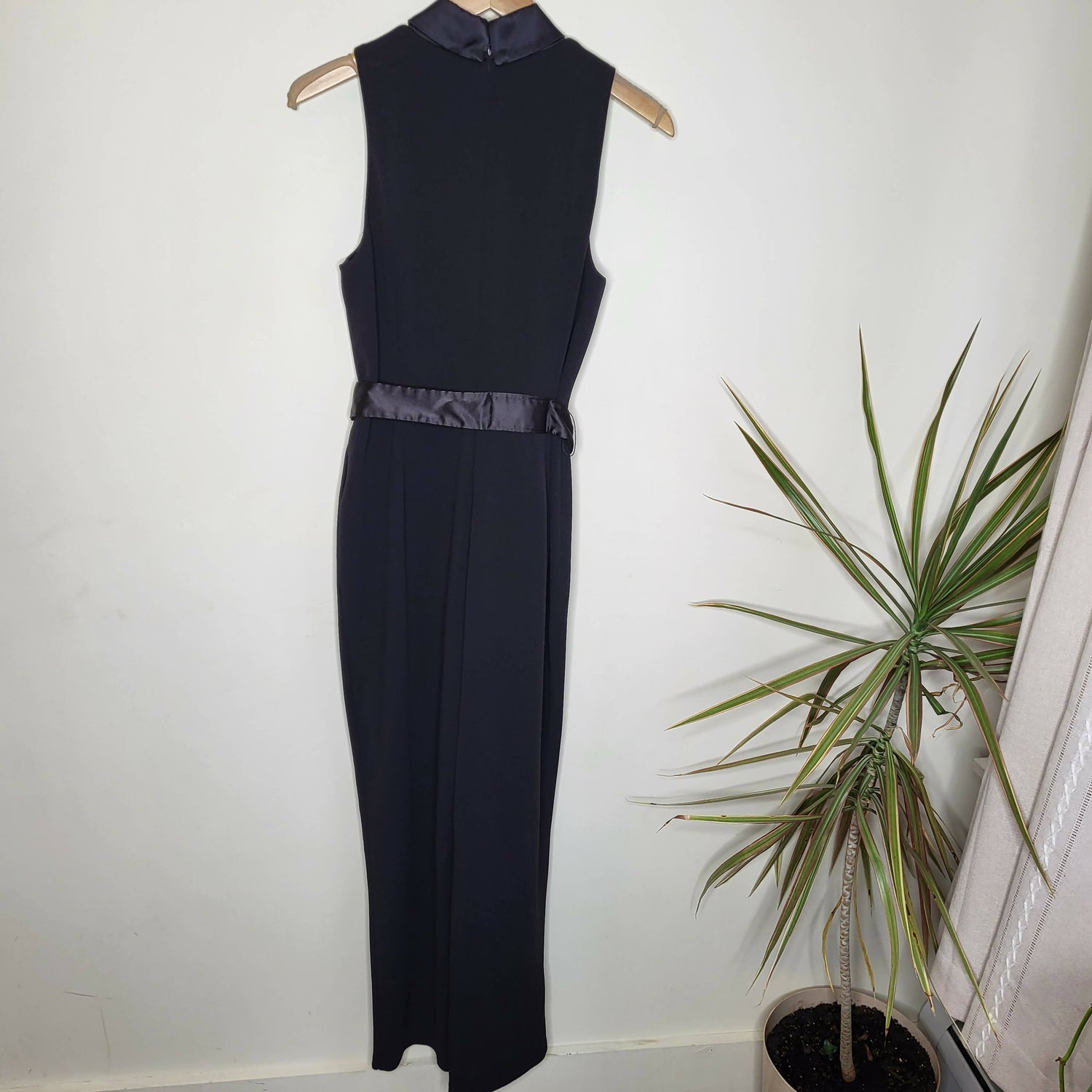 Adrianna Papell Sleeveless V-Neck Wrap Front Jumpsuit - Black