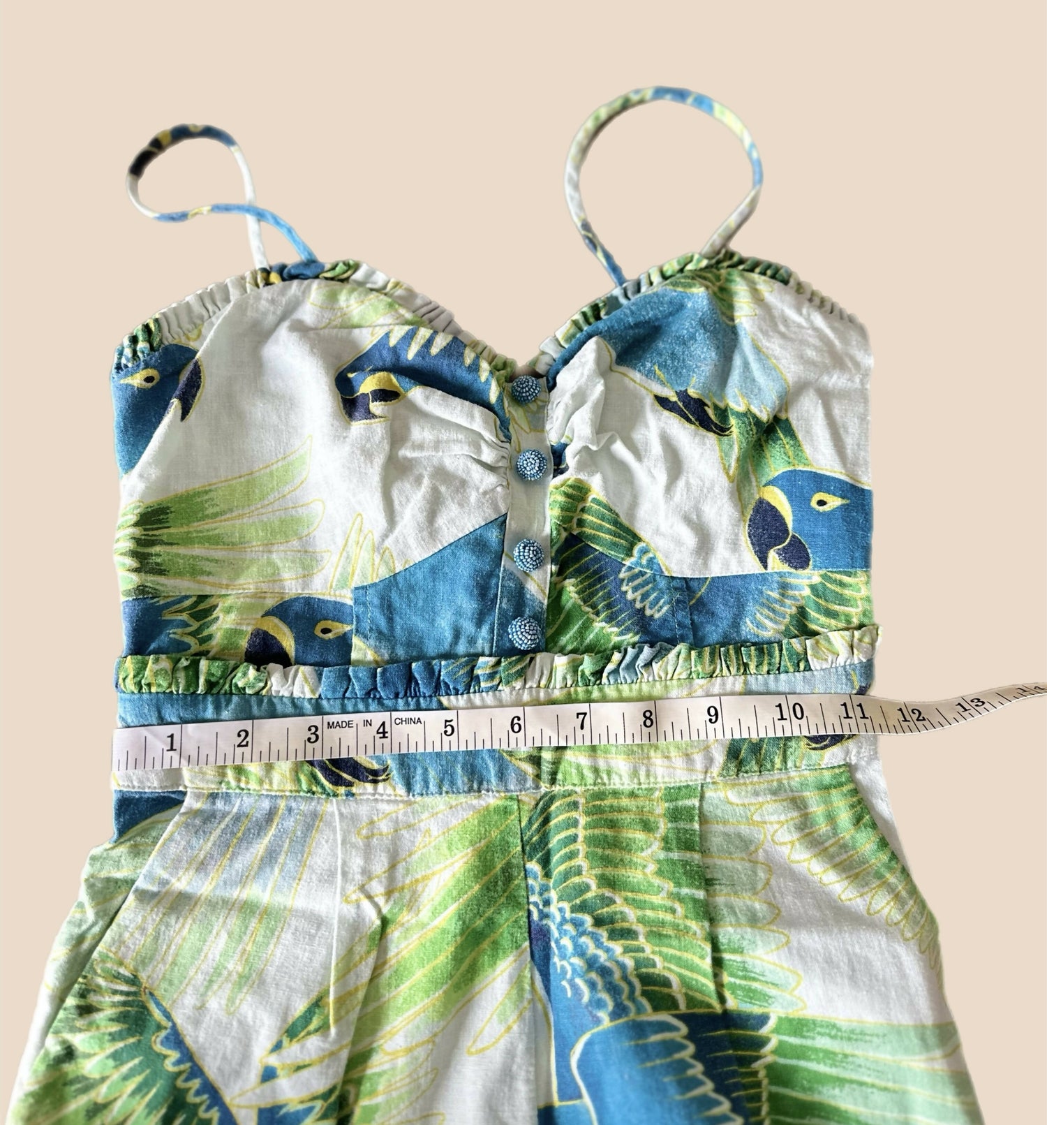 FARM Rio Spaghetti Strap Araras Jumpsuit - Animal - White Multi
