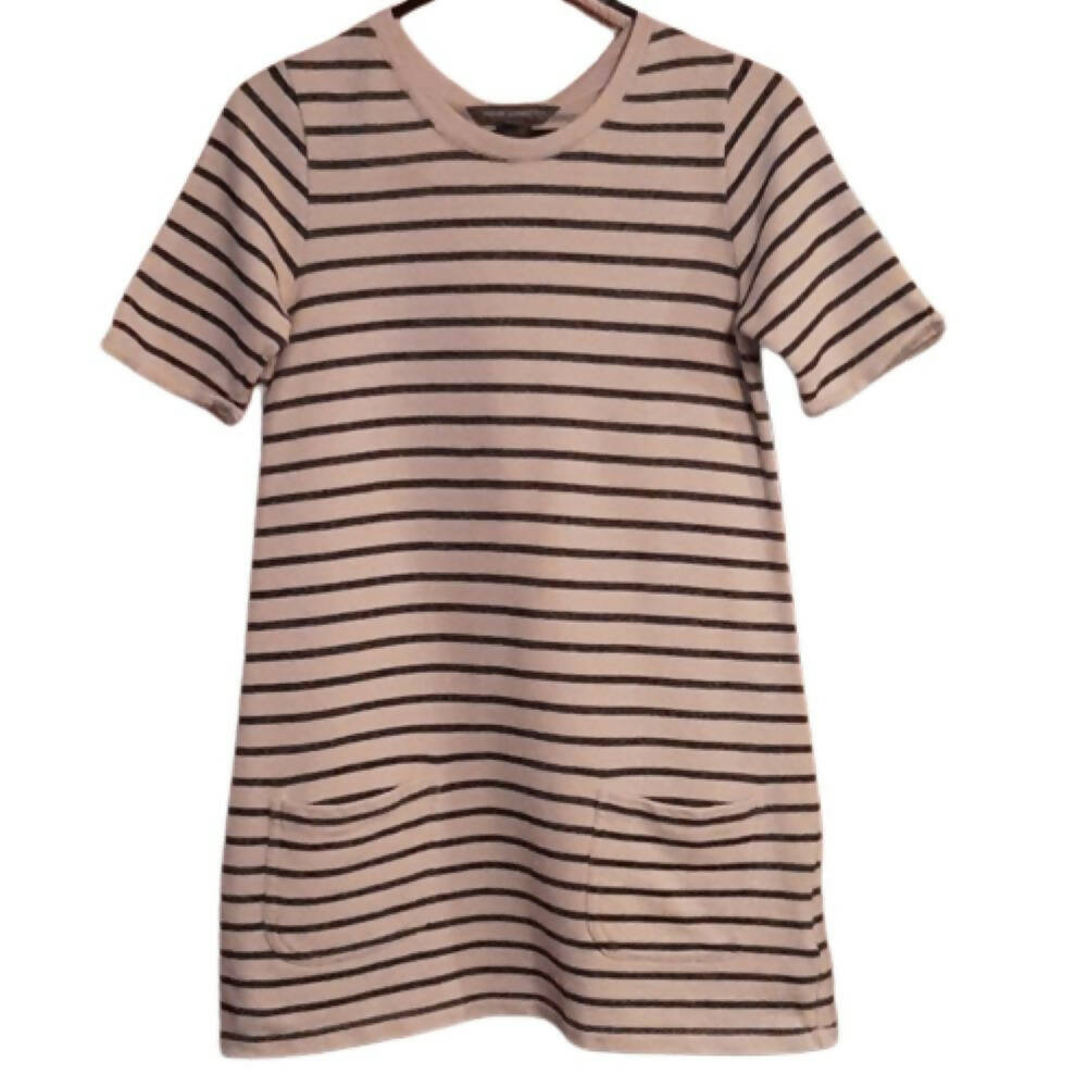 French Connection Normandy Stripe Tee Dress - Stripes - Beige Multi