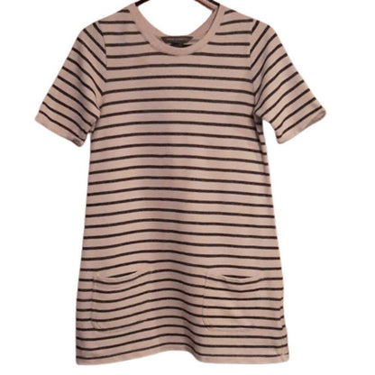 French Connection Normandy Stripe Tee Dress - Stripes - Beige Multi