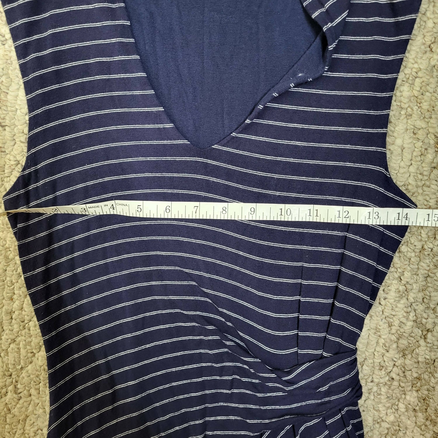 Tart Tart Navy Stripe Dress with White Stripes