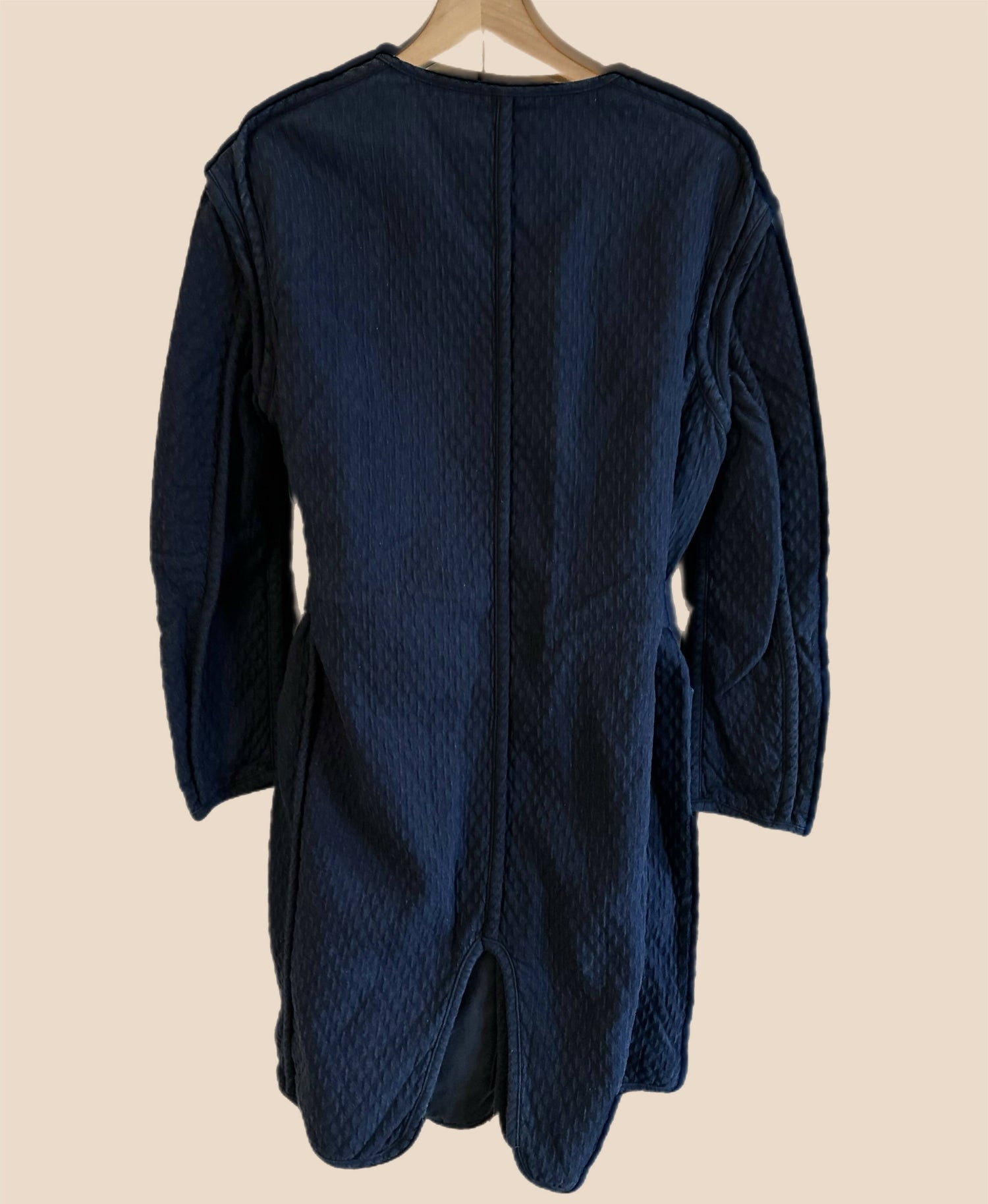 Rag &amp; Bone Quilted Self Tie Liner Coat - /Navy