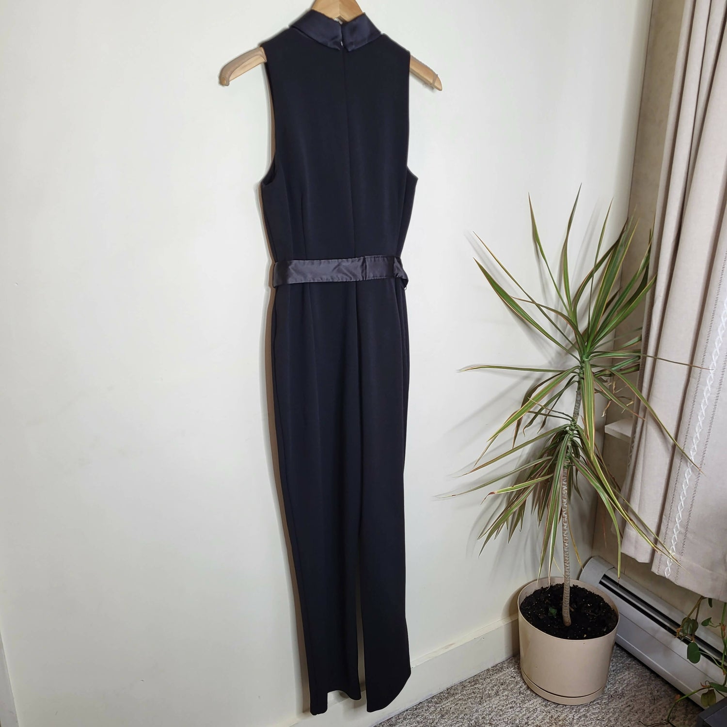 Adrianna Papell Sleeveless V-Neck Wrap Front Jumpsuit - Black