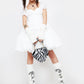 Lace Flower Ruffle Mini Dress