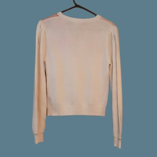 BB Dakota Cropped Color Block Sweater - Colorblock - White Multi/Pink