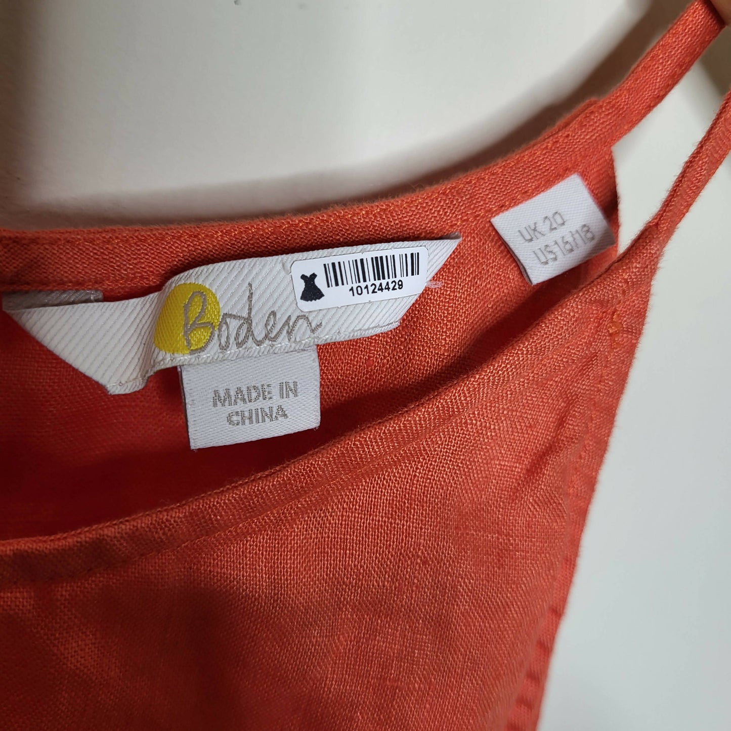 Boden Strappy Halterneck Linen Top - /Orange