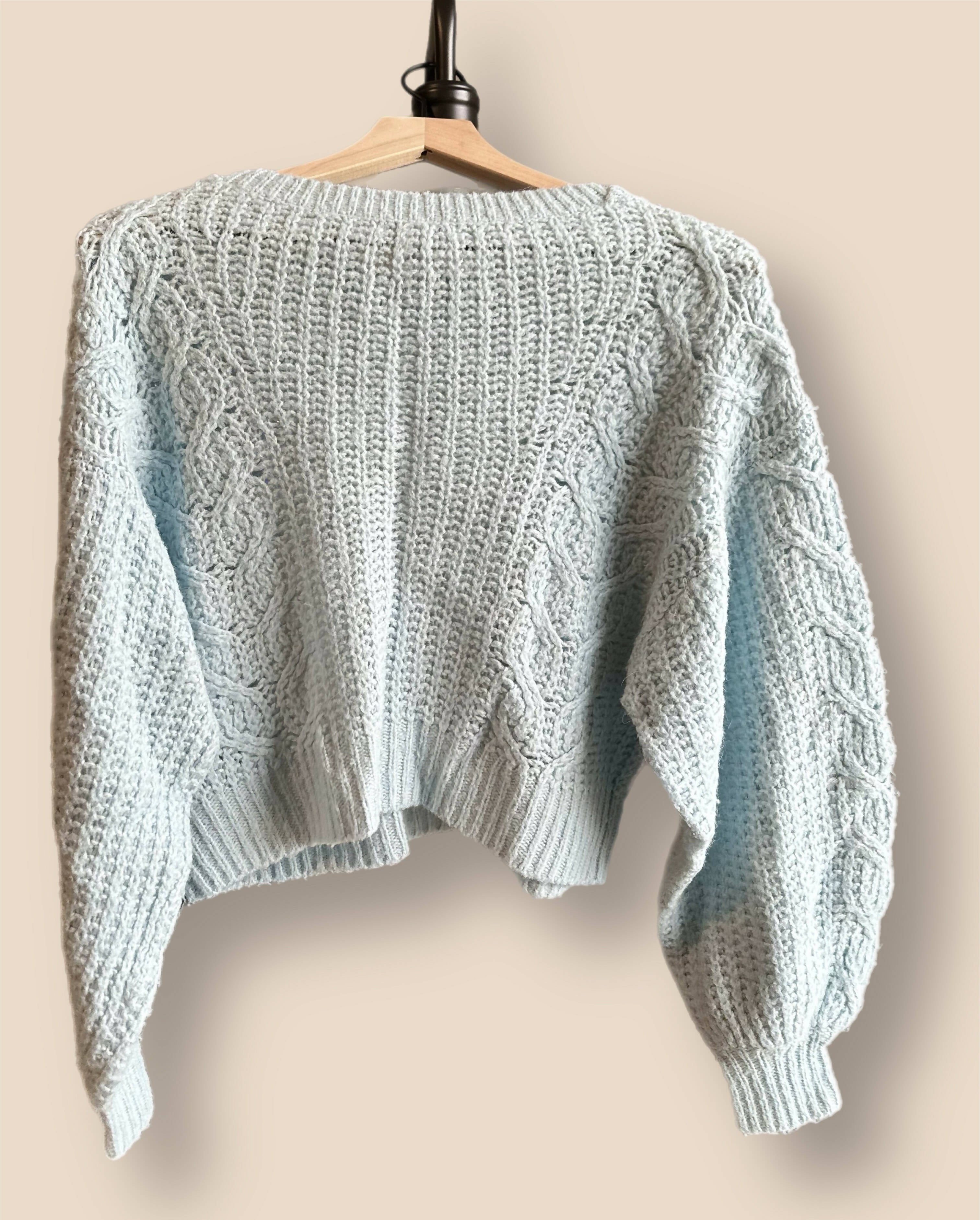 Joie Cropped Pravi Wool Blend Sweater - /Blue