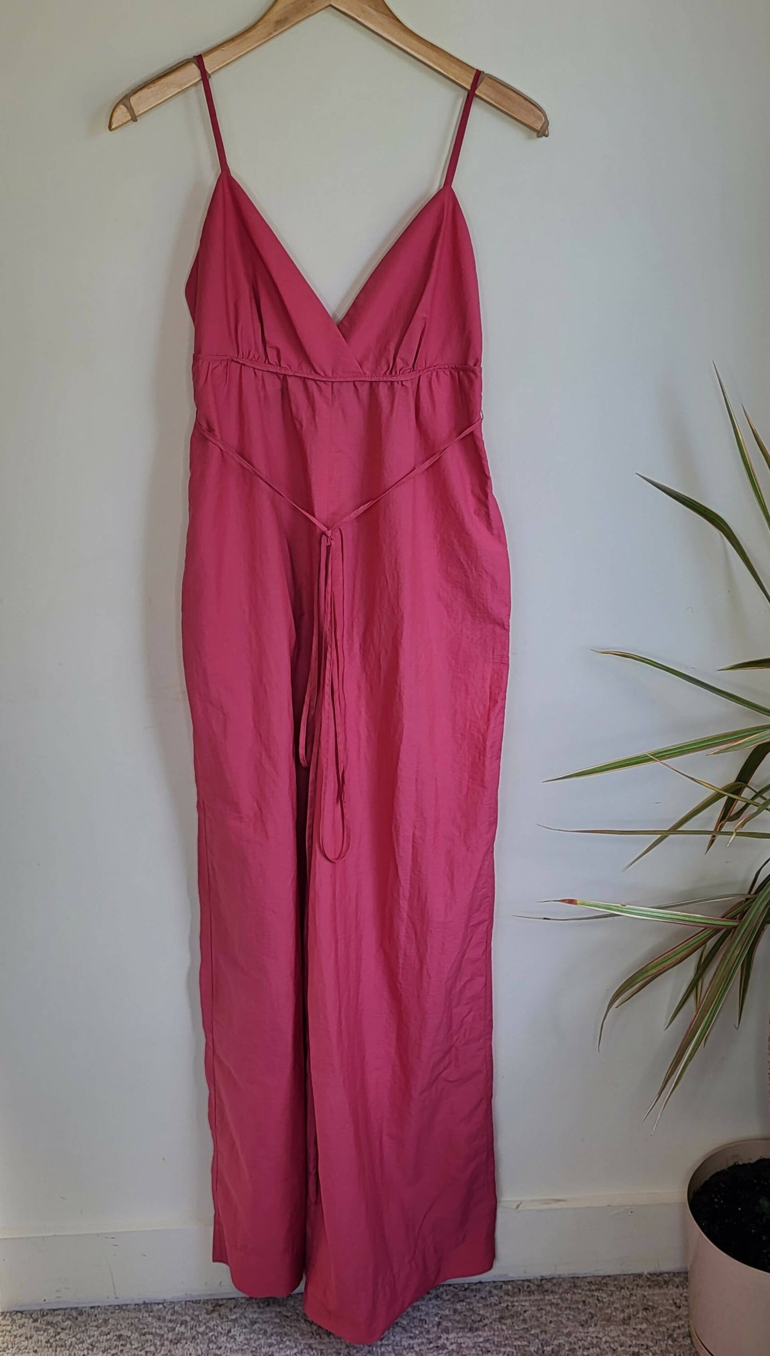 BCBG Maxazria Faux Wrap Wide Leg Jumpsuit - /Pink