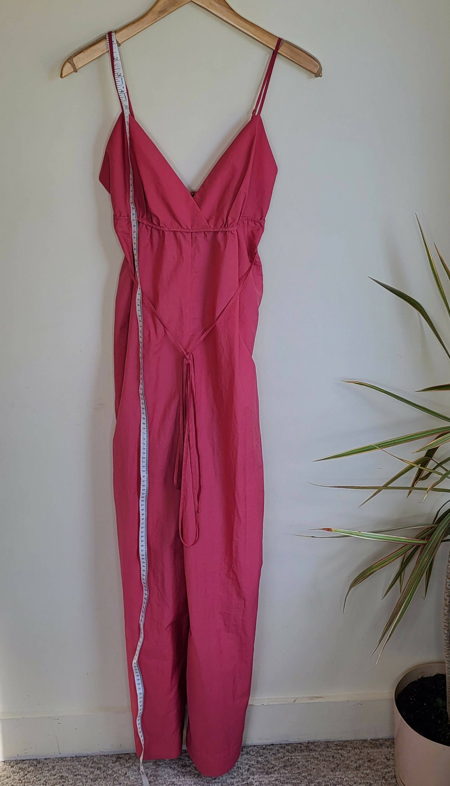 BCBG Maxazria Faux Wrap Wide Leg Jumpsuit - /Pink