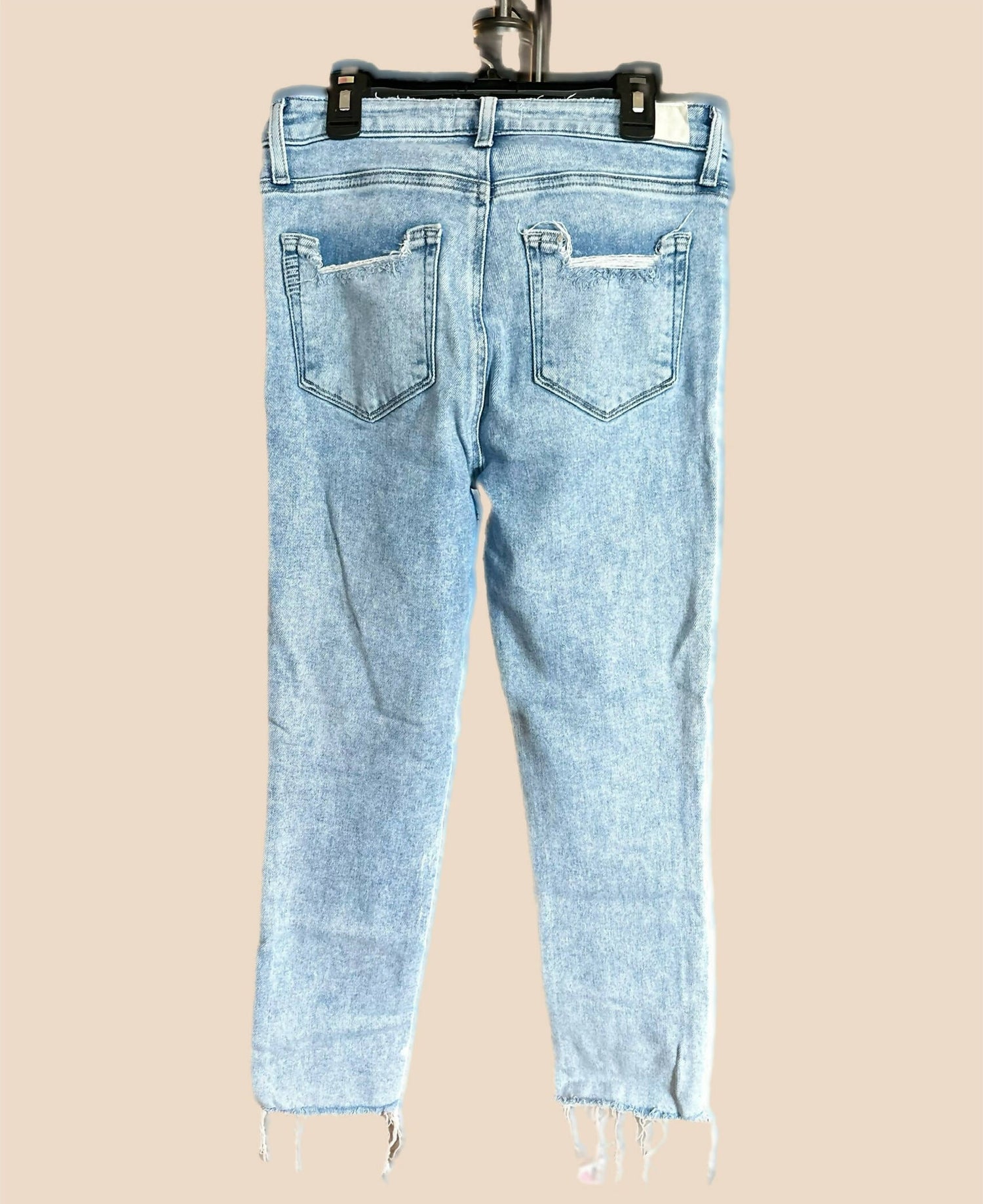 Paige Hoxton High-Rise Slim Raw Hem Jeans - /Blue