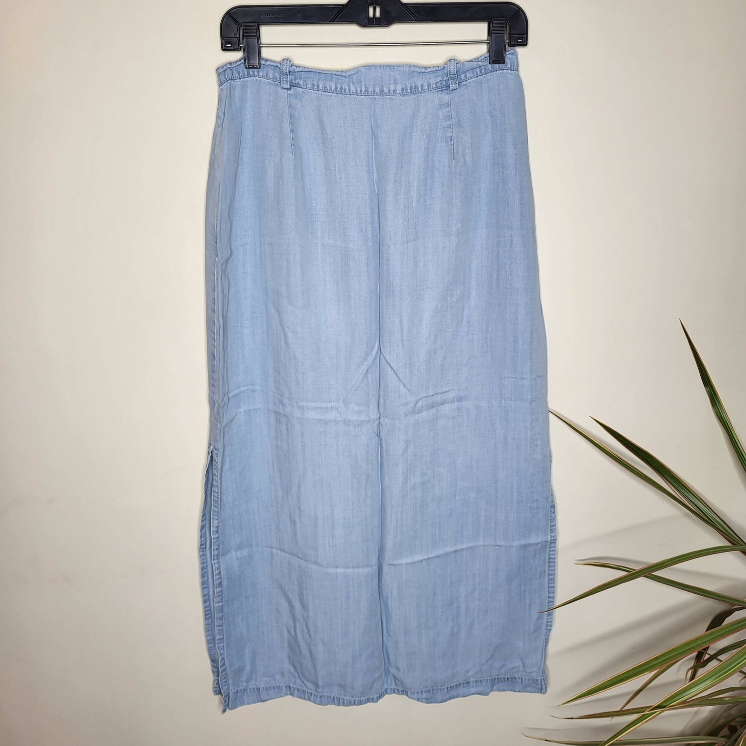 BB Dakota Let it Indigo Chambray Midi Skirt