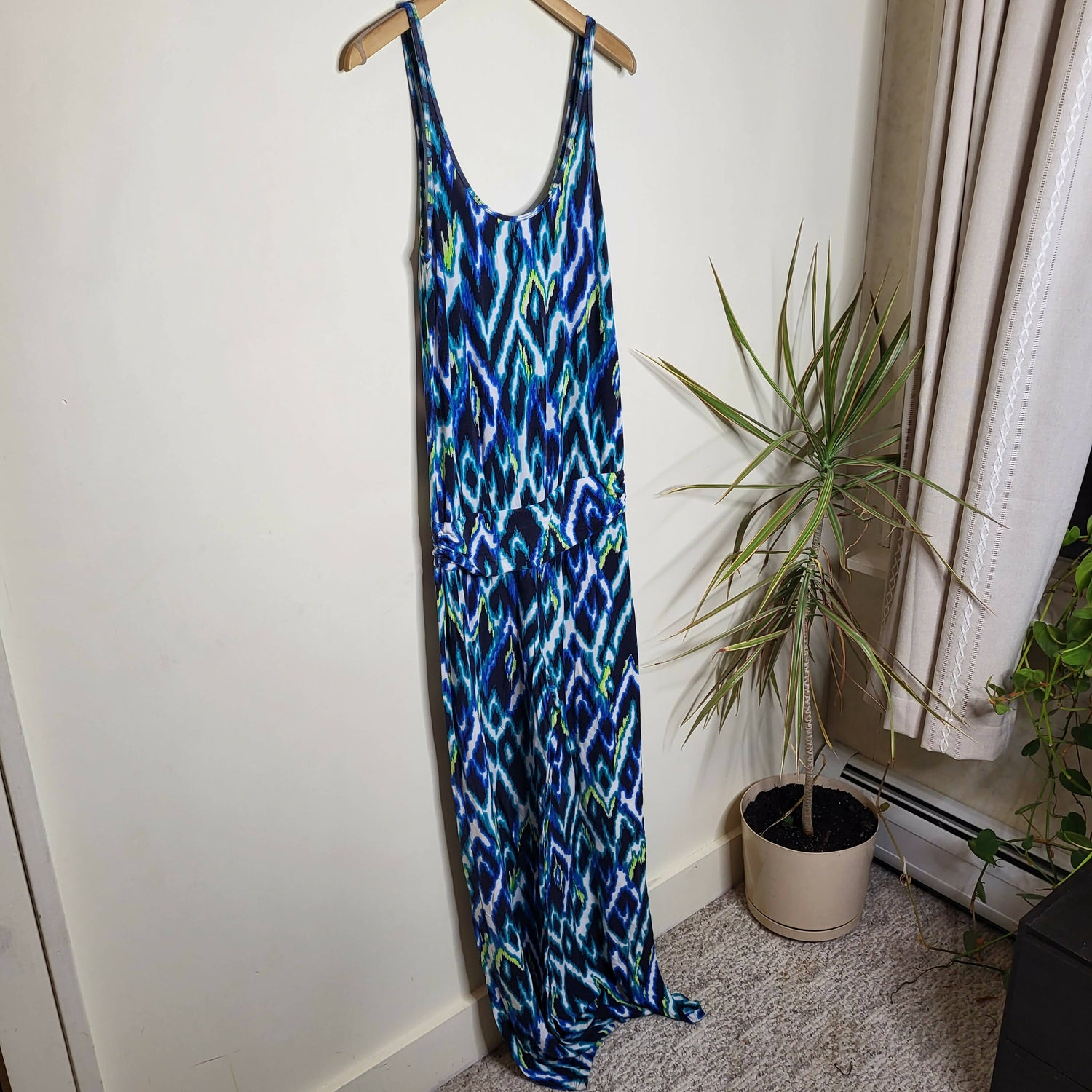 Tart Sleeveless Megan Printed Jumpsuit - Abstract - Blue Multi/Blue