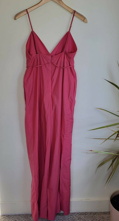 BCBG Maxazria Faux Wrap Wide Leg Jumpsuit - /Pink