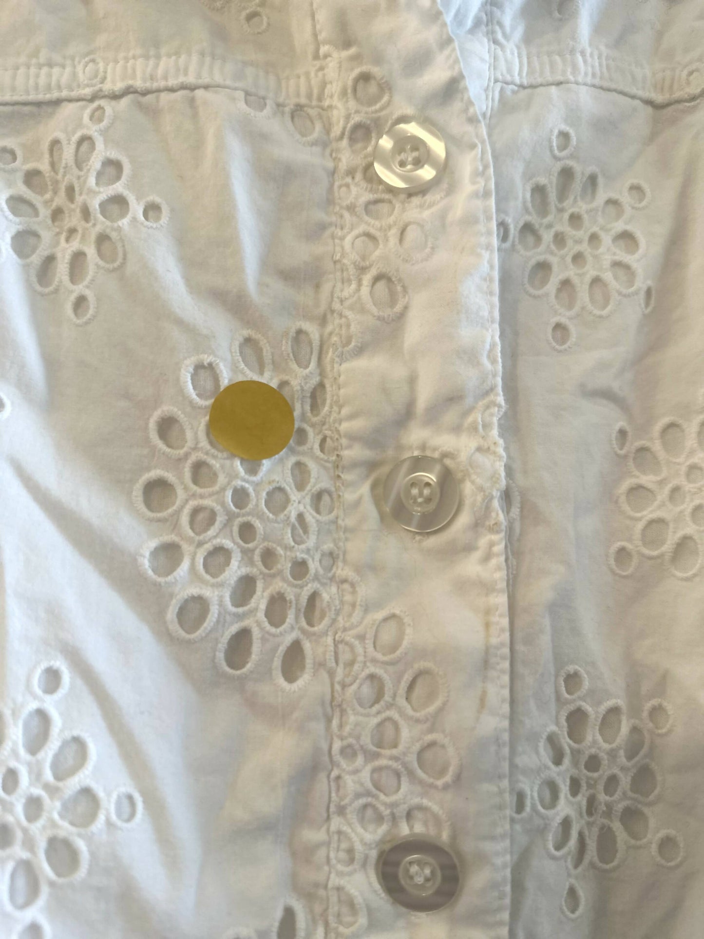 Michael Stars Misty Eyelet Button Front Jacket - White