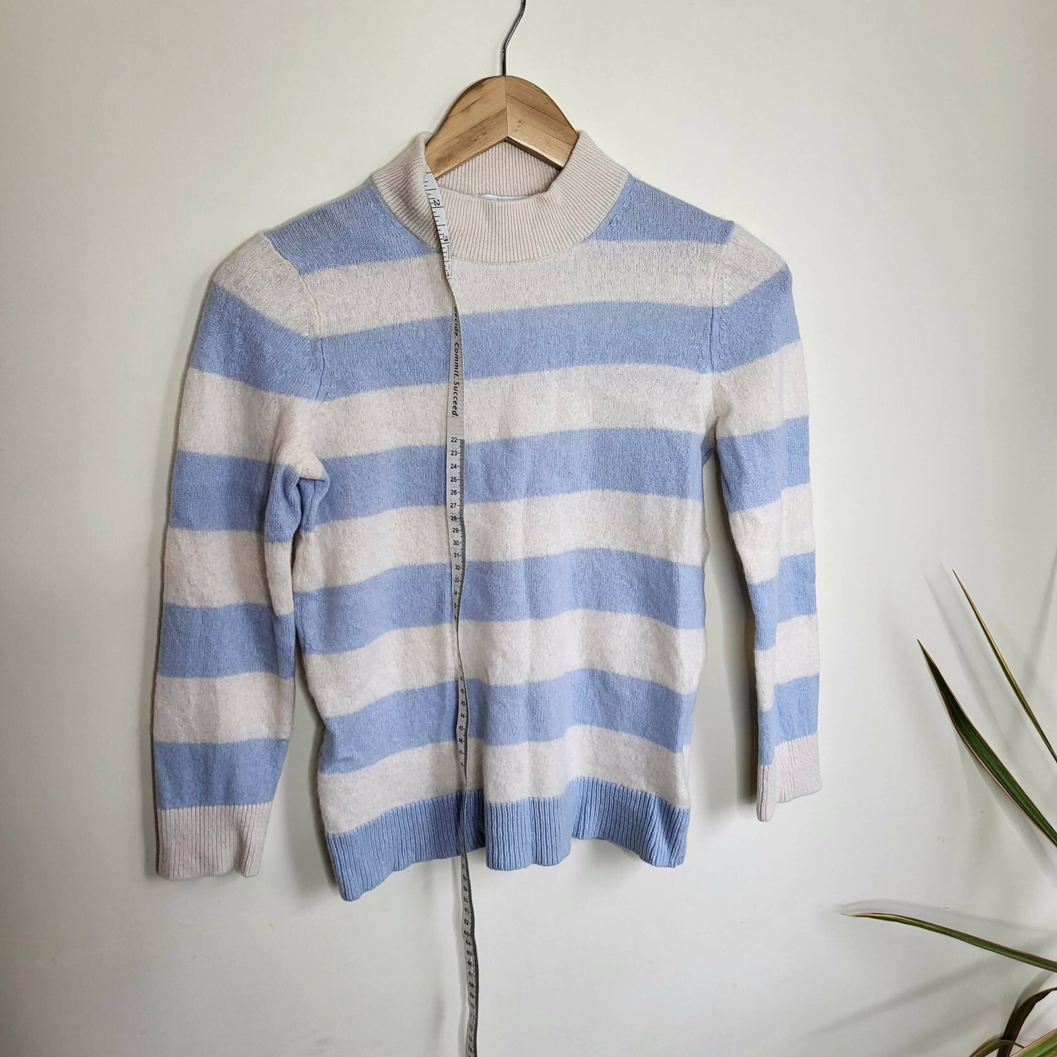 White + Warren Mariner Mockneck Sweater - Stripes - Blue Multi/PEARL WHITE/ SEABREEZE BLUE PRLWS - M