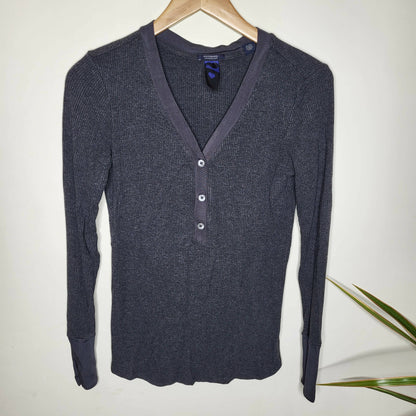 Scotch &amp; Soda Long Sleeve Rib Knit Tee