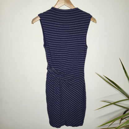 Tart Tart Navy Stripe Dress with White Stripes